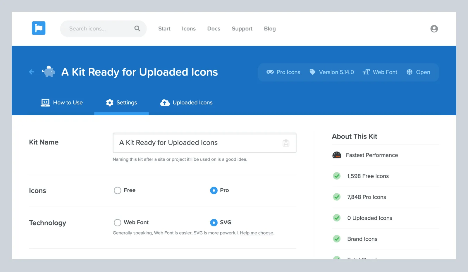 A Kit set to use Pro icons
